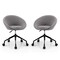 Gymax Set of 2 Swivel Home Office Chair Adjustable Accent Chair w/ Flexible Casters